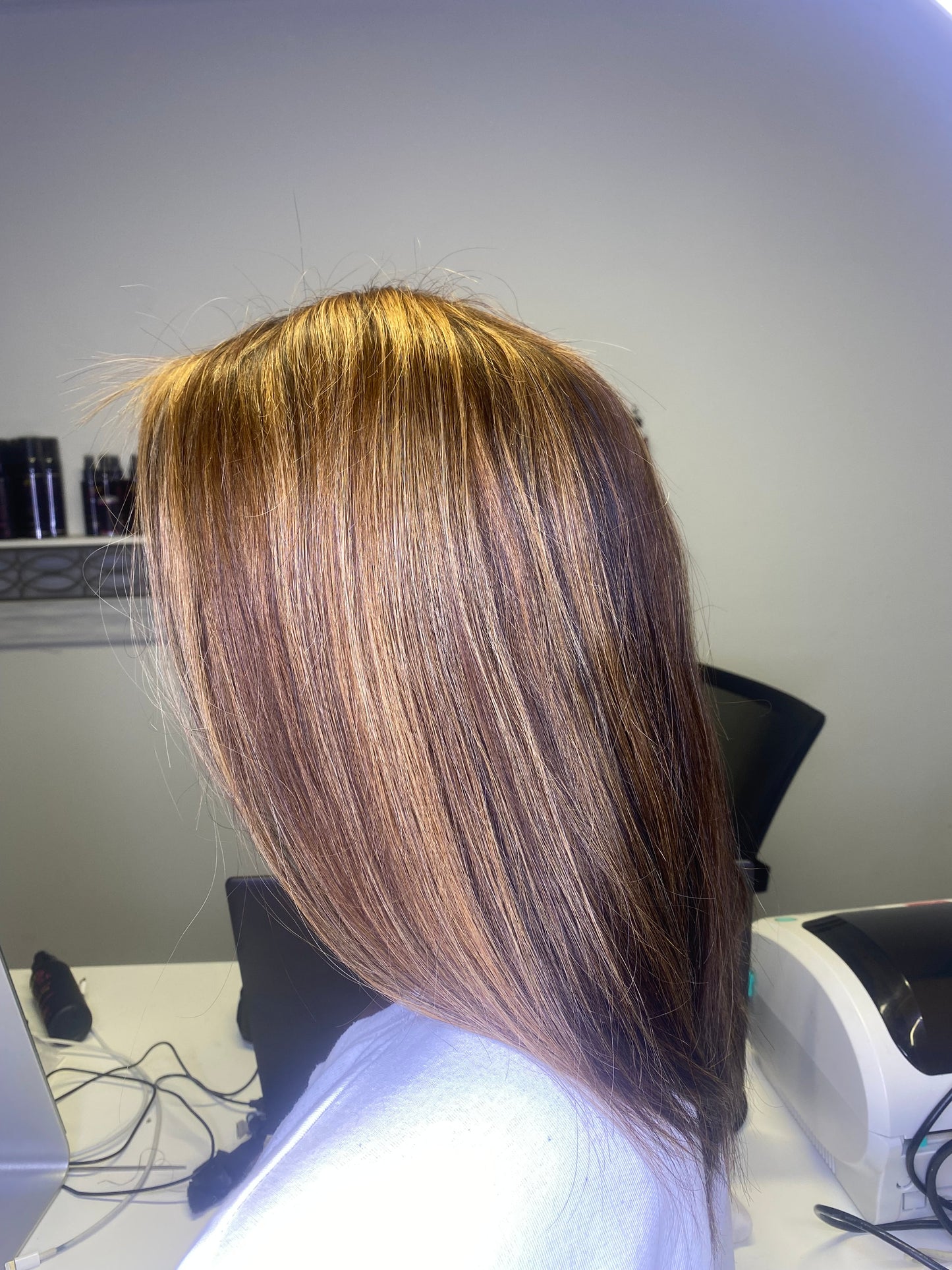 LaKisha Brown w/ Light Highlights 13*4 custom cut Bob Wig 150% Density Lace Front Wig