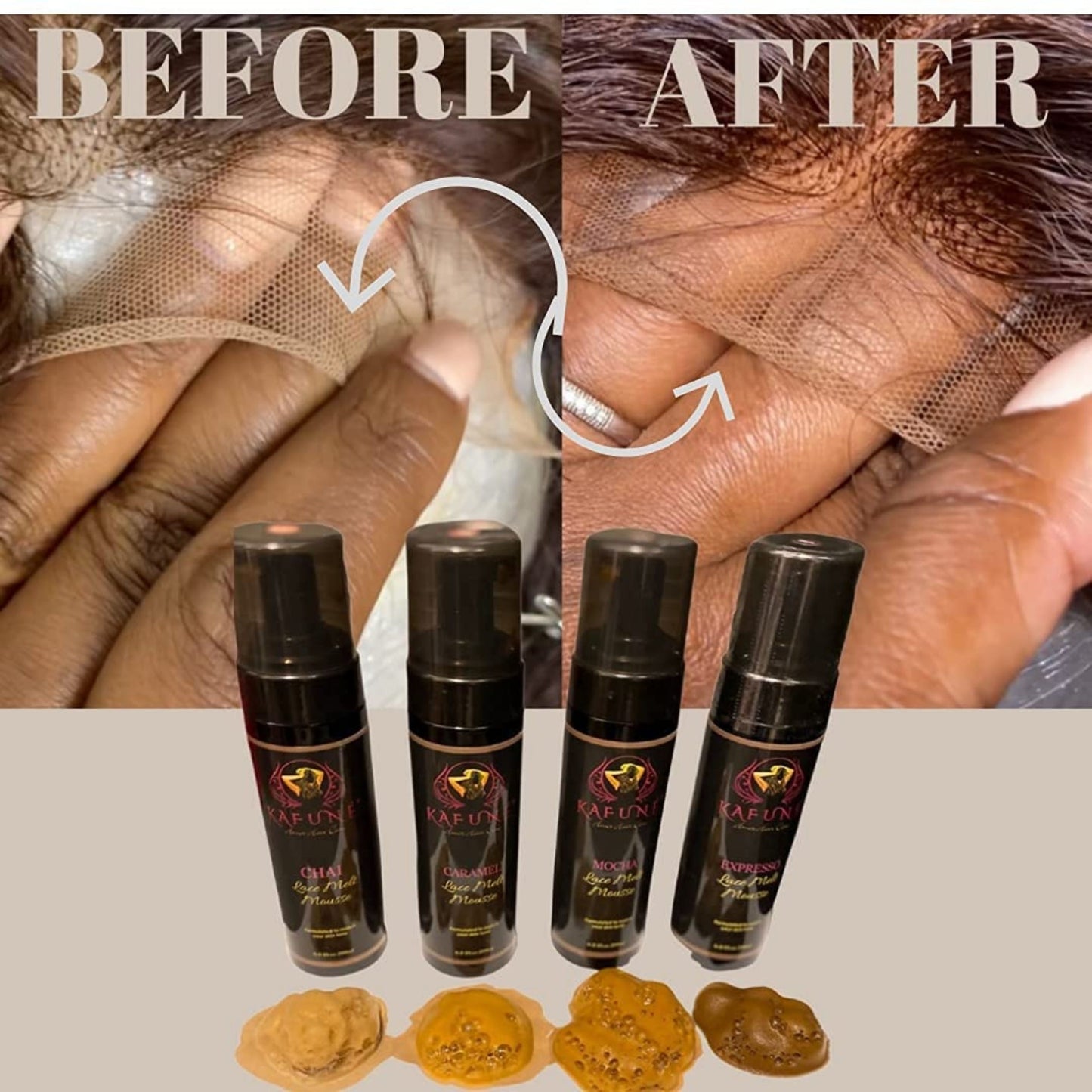 Lace Melt Mousse by Kafune Amor Hair Lace Tint Mousse - Kafuné hair (Growing Upscale Hair LLC)