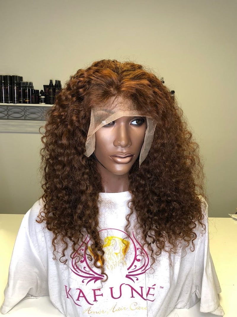 20" Chestnut Custom Colored Lace Front Wig