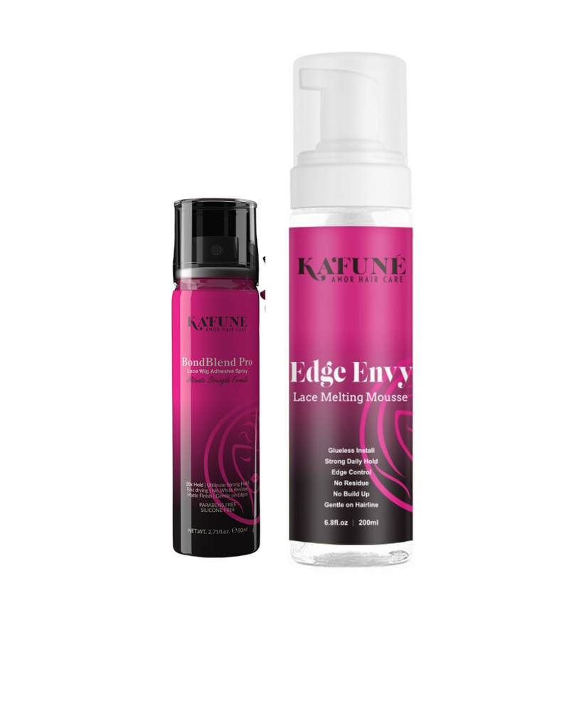 BondBlend Pro & Edge Envy Lace Melting & Holding Mousse by Kafune Amor Hair Lace Melting Mousse