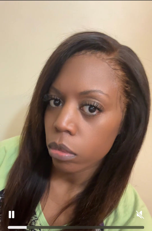 14” Used lace wig- straight hair HD lace