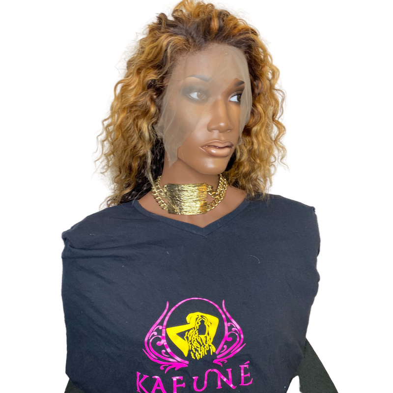 12" Deep Wave Custon Color 360 Full Lace Wig Medium Cap - Next Day Shipping Available - Kafuné hair (Growing Upscale Hair LLC)