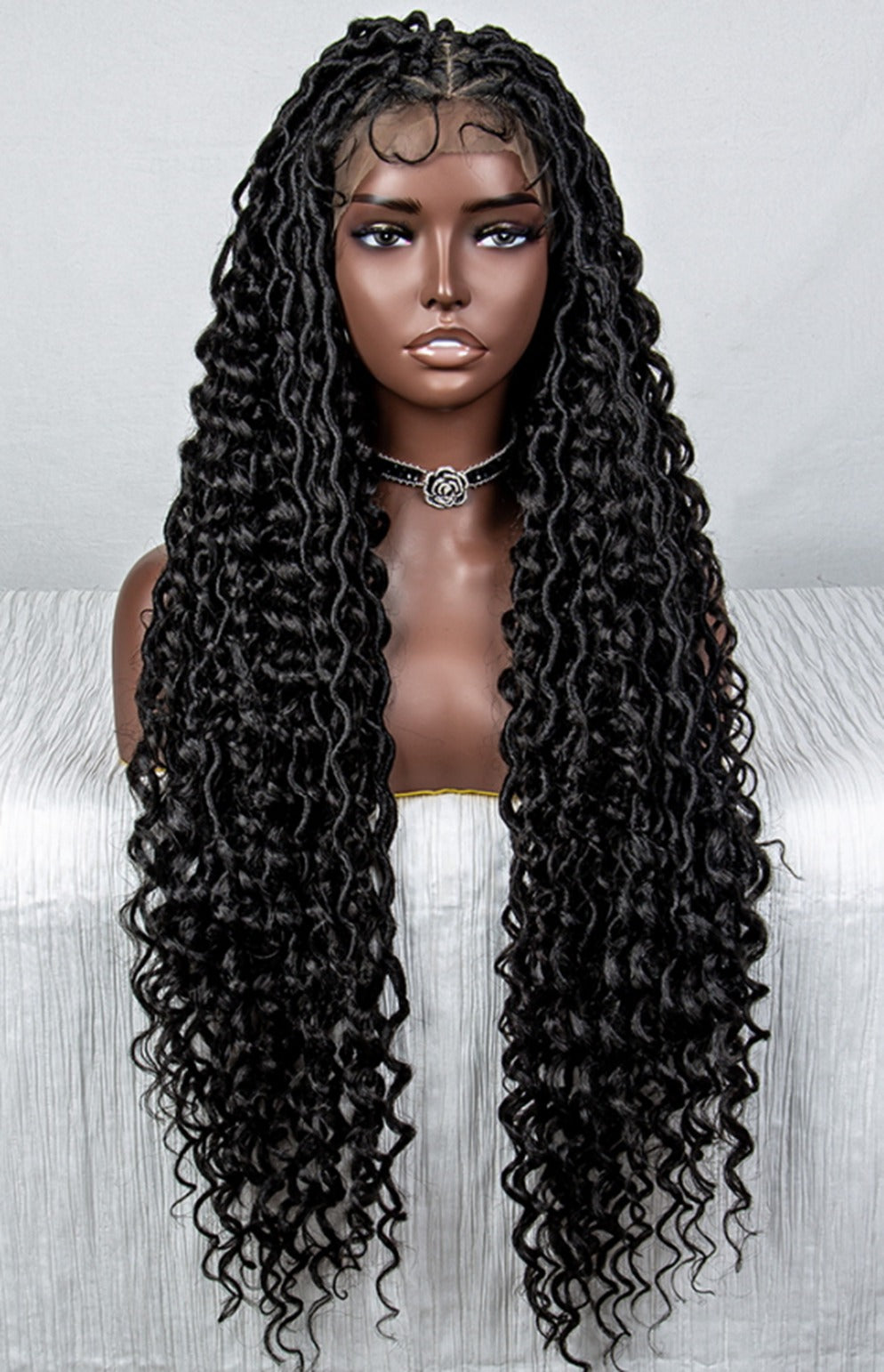 Koffee Full Synthetic Faux Loc Wavy Braid Lace Wig