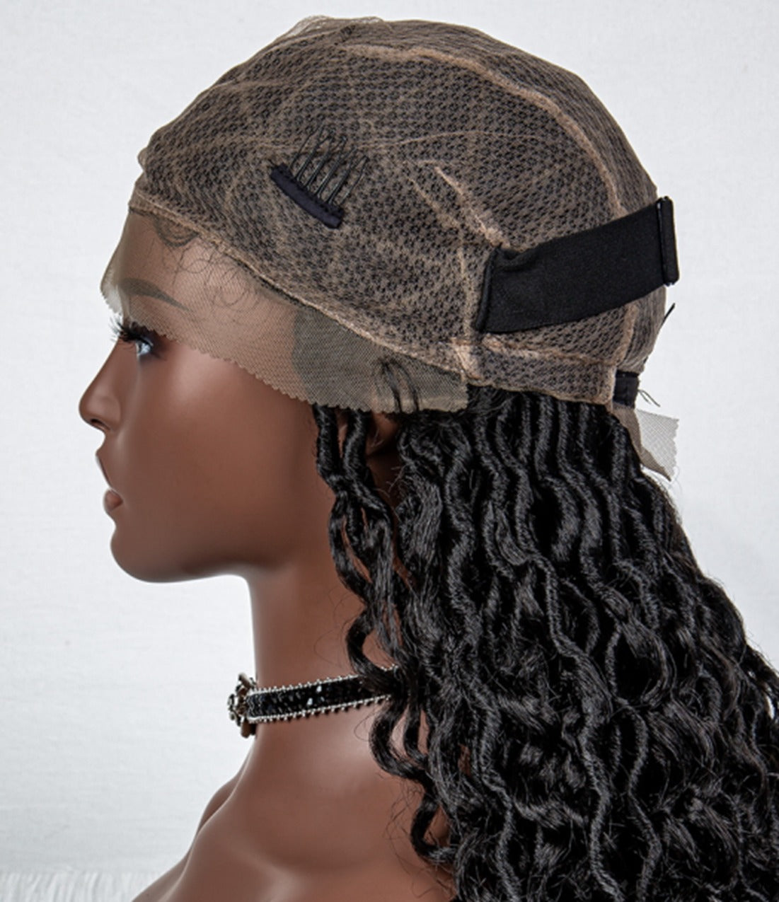 Koffee Full Synthetic Faux Loc Wavy Braid Lace Wig