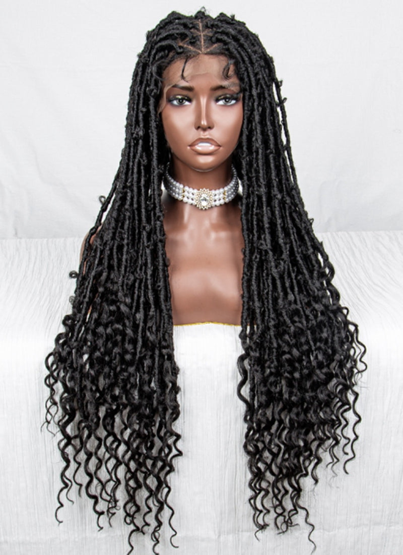 Sheena Full Synthetic Faux Loc Braid Lace Wig