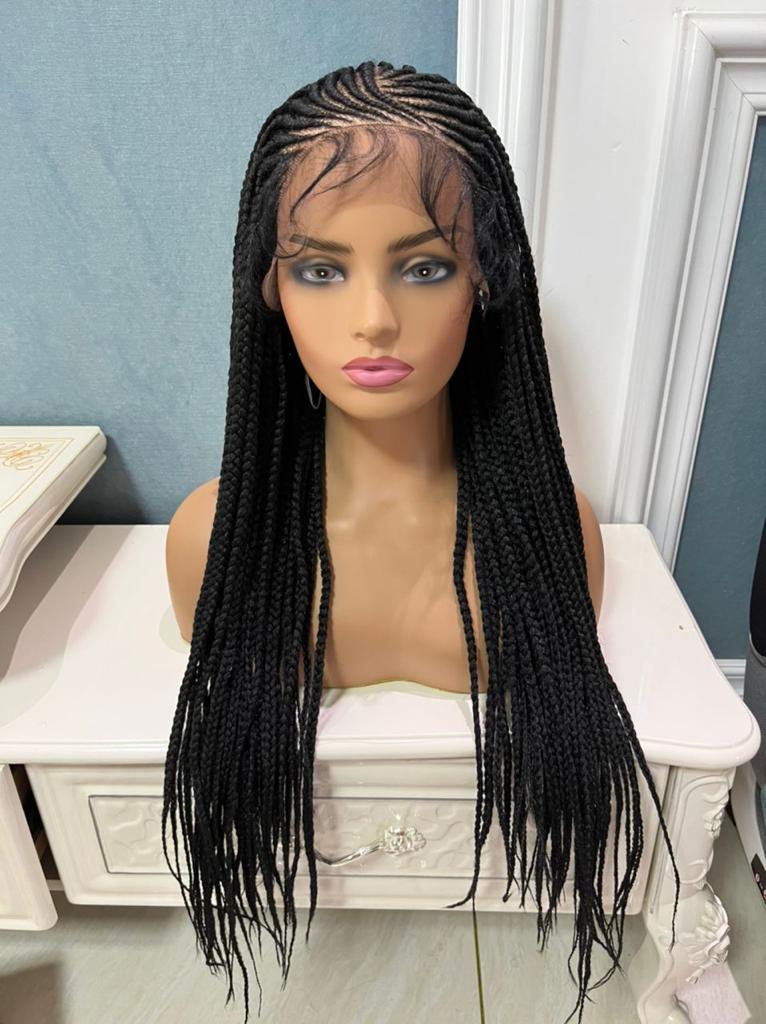 Annette Synthetic Box Braid Lace Front Wig