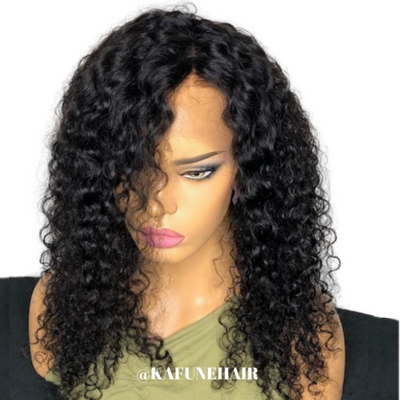 16” Deep Curly Closure Wig - Kafuné hair (Growing Upscale Hair LLC)