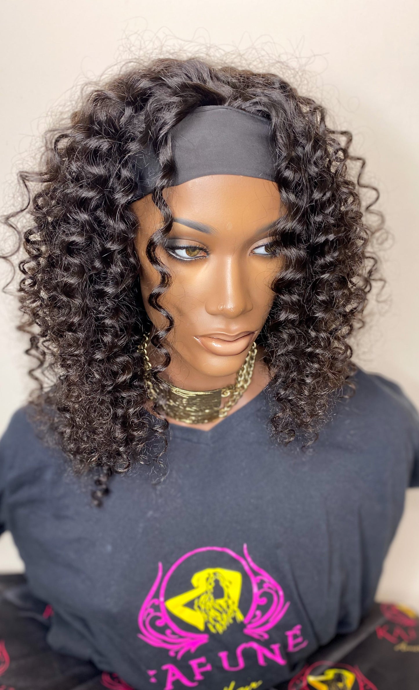 Deep Wave Head Band Wig - Kafuné hair (Growing Upscale Hair LLC)