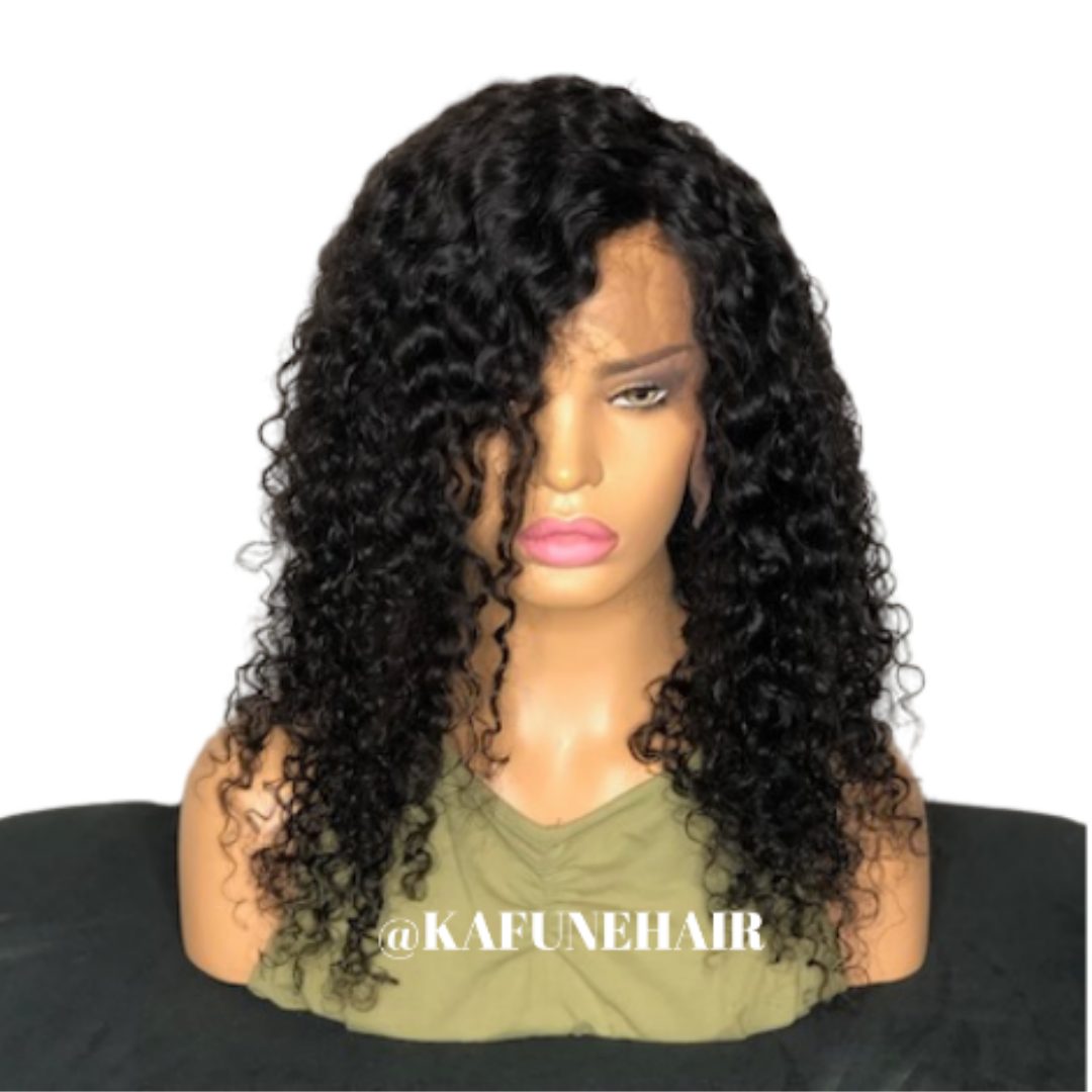 16” Deep Curly Closure Wig - Kafuné hair (Growing Upscale Hair LLC)