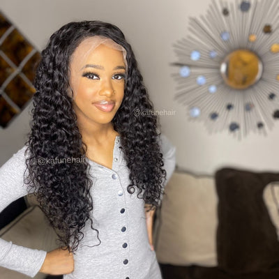 22" Deep Wavy & Curly Lace Front Wig - Kafuné hair (Growing Upscale Hair LLC)
