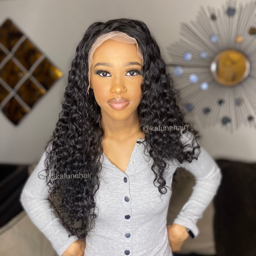 22" Jade 360 Transparent Machine Premade  Wig 150% Density   Lace Front Wig - Kafuné hair (Growing Upscale Hair LLC)