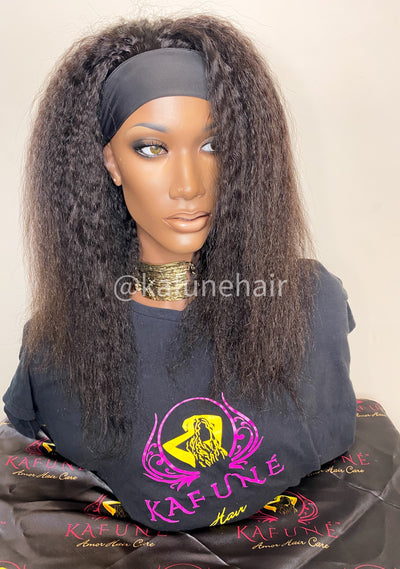 Kinky Straight  Head band Wig - Kafuné hair (Growing Upscale Hair LLC)
