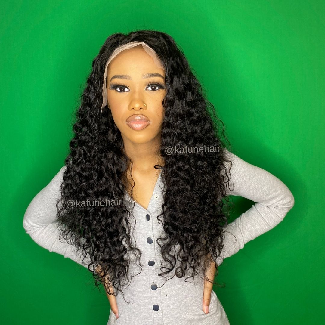 22" Deep Wavy & Curly Lace Front Wig - Kafuné hair (Growing Upscale Hair LLC)