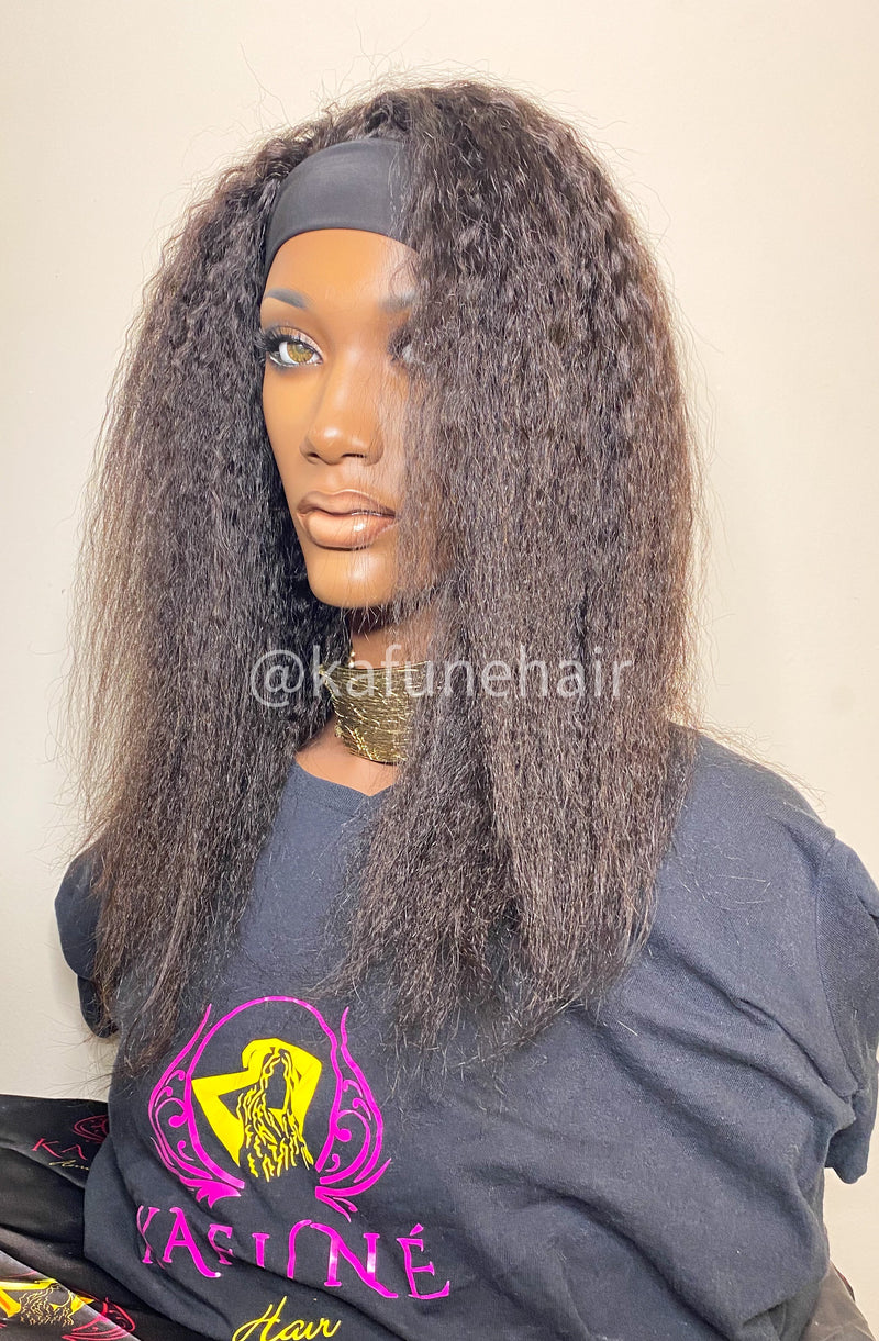 Kinky Straight  Head band Wig - Kafuné hair (Growing Upscale Hair LLC)