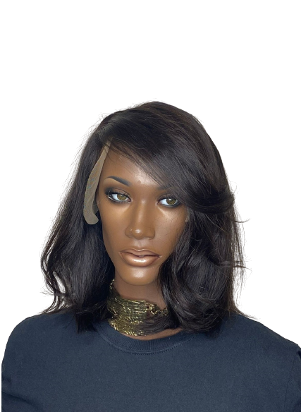 10" Lauren 13*4 Transparent lace Machine Premade Bob Wig 150% Density  Lace Front Wig - Kafuné hair (Growing Upscale Hair LLC)