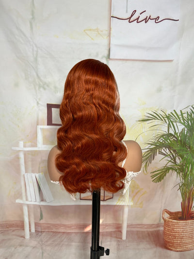 20" Lace Front Wig Ginger Colored Back Blonde in the Front - Kafuné hair (Growing Upscale Hair LLC)