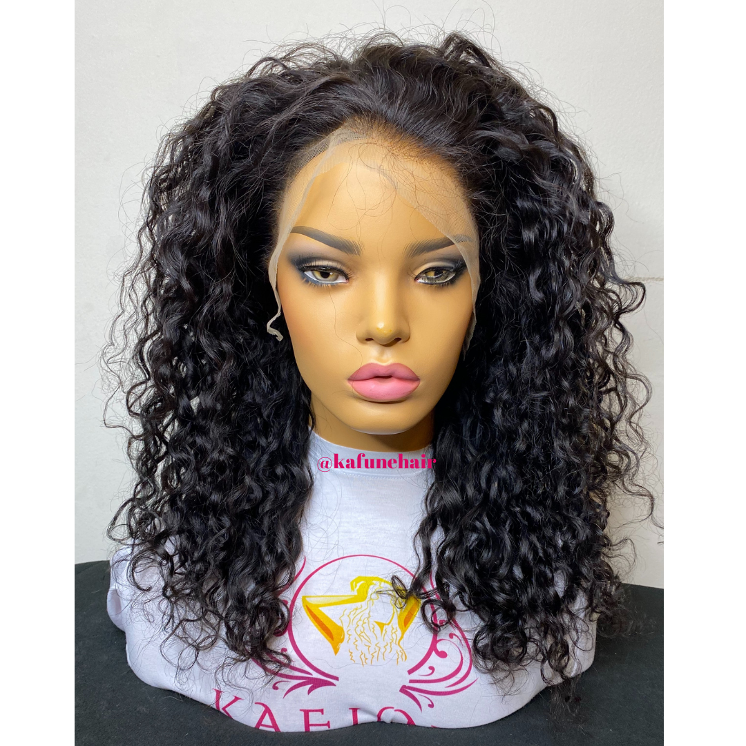 18" Deep Curly Lace Front Wig - Next Day Shipping - Kafuné hair (Growing Upscale Hair LLC)