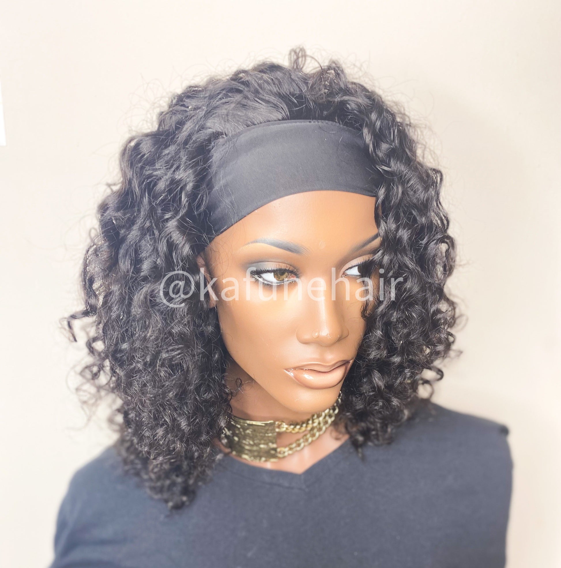 Deep Wave Head Band Wig - Kafuné hair (Growing Upscale Hair LLC)