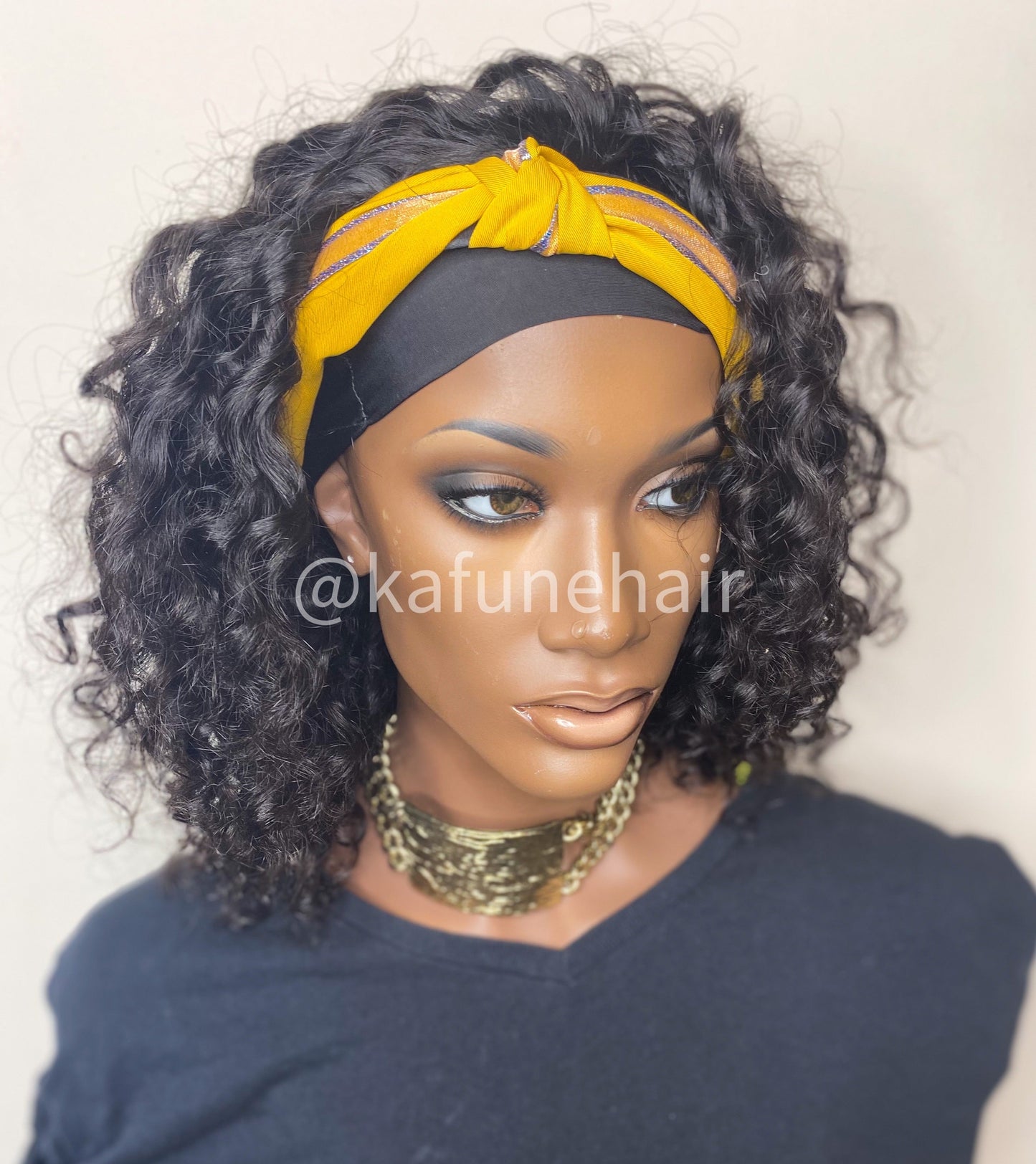 Deep Wave Head Band Wig - Kafuné hair (Growing Upscale Hair LLC)