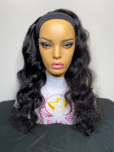 18” Deep wave  headband Wig medium Cap Size- Next Day Shipping - Kafuné hair (Growing Upscale Hair LLC)