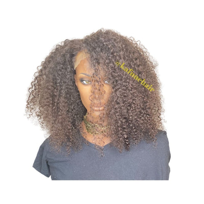 18" Tight curly Closure lace Wig- Available for Next Day Shipping - Kafuné hair (Growing Upscale Hair LLC)