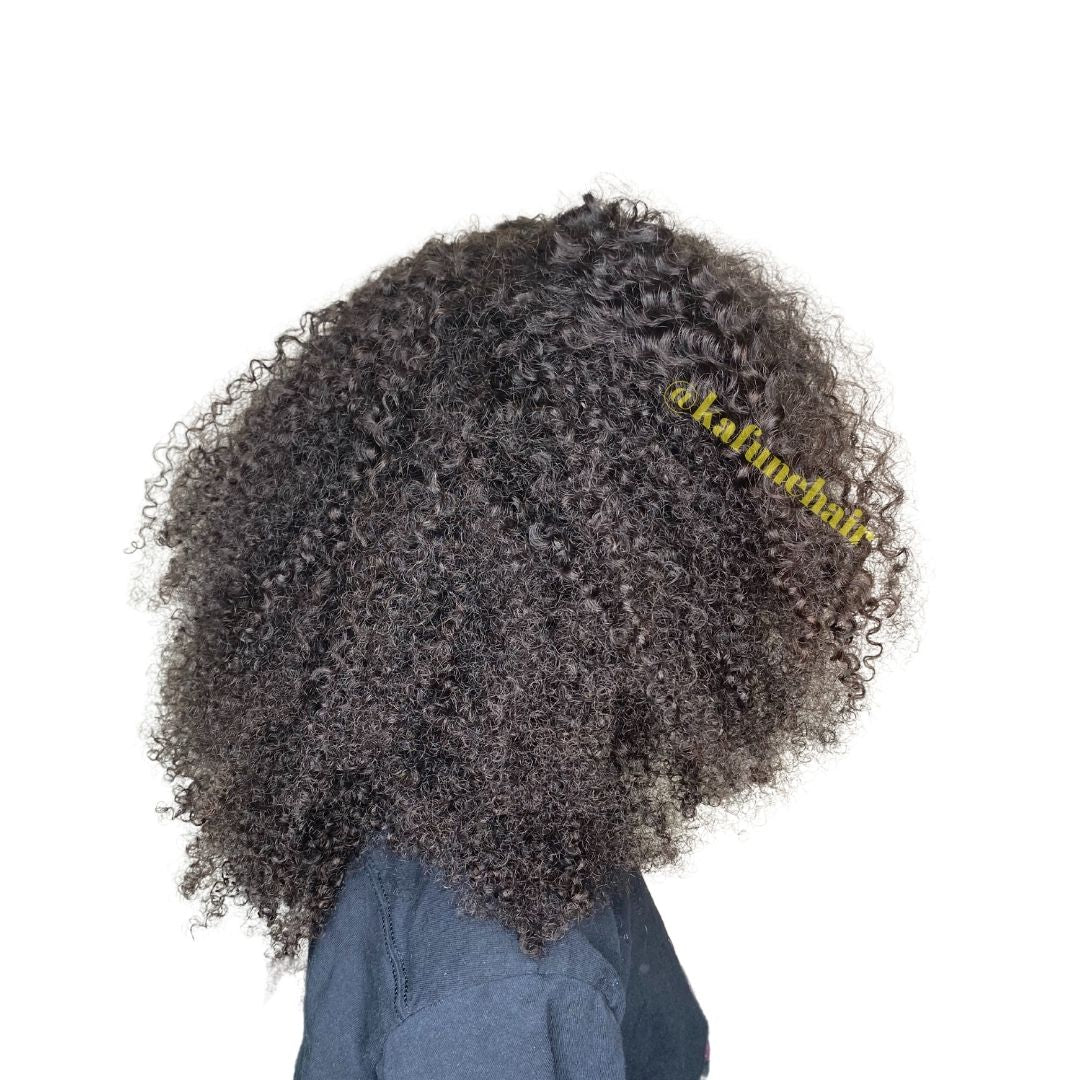 18" Tight curly Closure lace Wig- Available for Next Day Shipping - Kafuné hair (Growing Upscale Hair LLC)