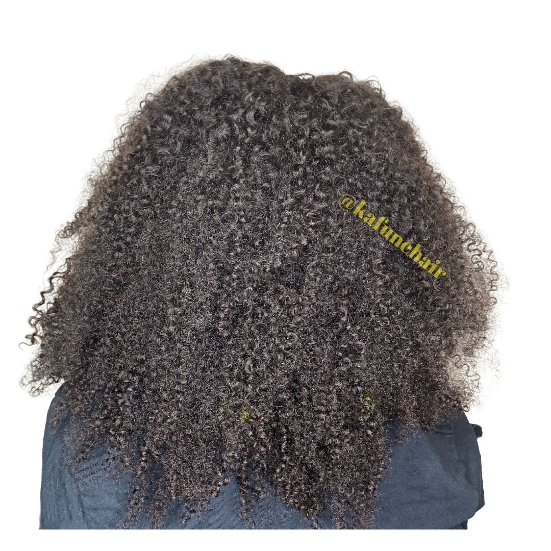 18" Tight curly Closure lace Wig- Available for Next Day Shipping - Kafuné hair (Growing Upscale Hair LLC)